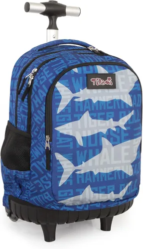 Vista 15 de Tilami Mochila con ruedas para niños y niñas, astronauta