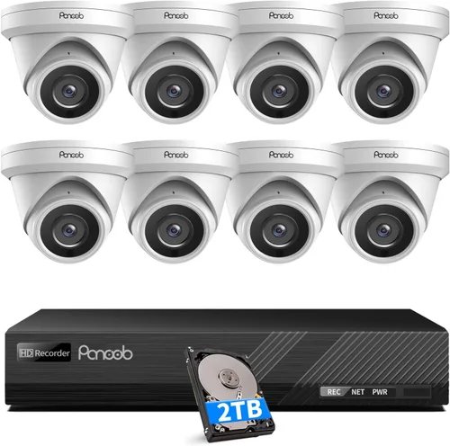 Vista 15 de Sistemas de cámaras de seguridad 4K 8CH con disco duro de 2 TB Negro