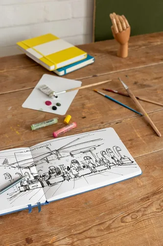 Vista 4 de Leuchtturm1917 - Medium A5 Hardcover Sketchbook (Black) - 112 Pages of 150g/m² Paper Negro