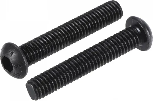Vista 15 de uxcell Tornillos de cabeza de botón hexagonal M6x8mm Tornillos de acero de aleación 25pcs