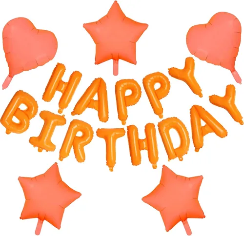 Vista 11 de Letras de aluminio de 16 pulgadas con texto en inglés «Happy Birthday» de color negro para hombres, mujeres, niños, suministros de decoración