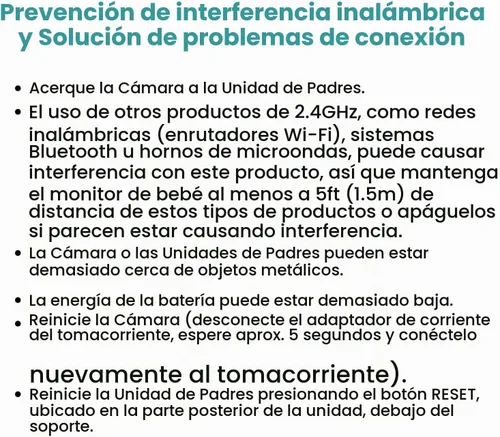 Vista 8 de Babysense Cámara complementaria de repuesto para monitor de bebé de video HDS2 solamente, funcionará solo con monitores HDS2, requiere unidad