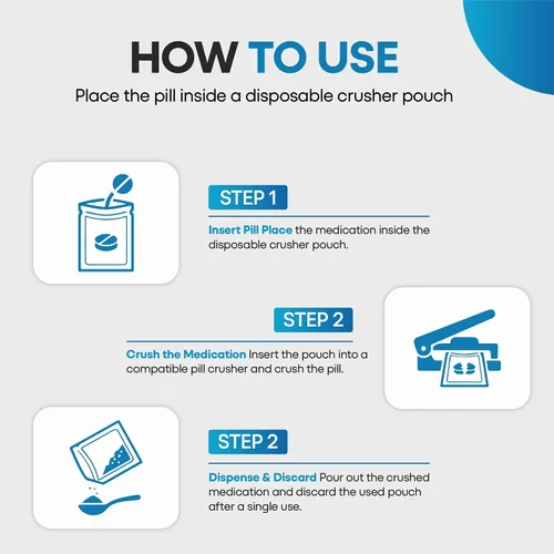 Vista 3 de Medline Silent Knight - Bolsas trituradoras de píldoras (paquete de 1000) Clear Plastic Medication Crushing Bag Sleeves, Cross-Contamination
