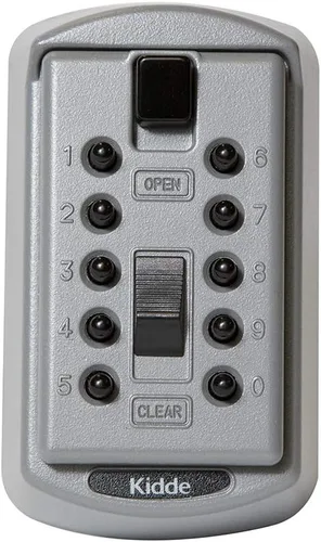 Vista 2 de Kidde AccessPoint KeySafe Original Slimline - Caja de bloqueo permanente con combinación de botón, 2 llaves (paquete de 2)