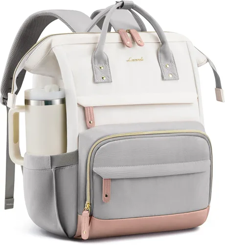 Vista 42 de LOVEVOOK Mochila para laptop para mujer, mochila de trabajo de 15.6 pulgadas con gran capacidad, bolsa de enfermera impermeable, mochila