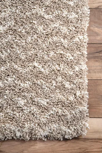 Vista 8 de nuLOOM Cuellar Chevron Shag Alfombra de Área, 9x12, Crema