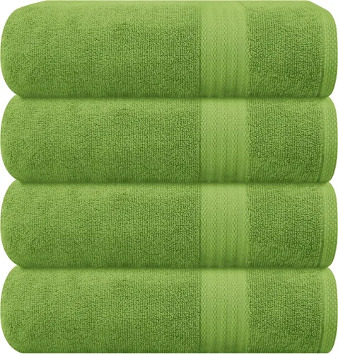 Vista 63 de GLAMBURG Juego de 2 Sábanas de Baño Extra Grandes de Algodón Premium de 700 GSM - 100% Algodón Peinado - 2 Sábanas de Baño 35x70 pulgadas - Calidad