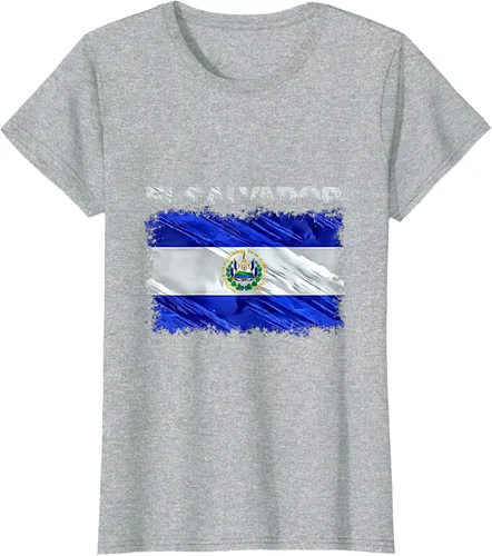 Vista 28 de Camiseta El Salvador, Negro