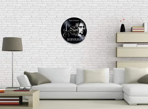 Vista 4 de Nirvan - Reloj de pared con disco de vinilo, regalo Nirvan, reloj de vinilo Cobain, reloj de pared vintage de 12 pulgadas, regalo para hombre