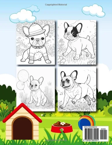 Vista 2 de French Bulldog Coloring Book For Kids (4-8)