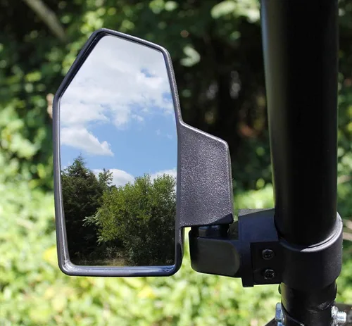 Vista 7 de UTV Kit de espejo retrovisor lateral (paquete de 2) – Compatible con barra redonda de jaula enrollable de 1.6 a 2 pulgadas – Se rompe y ajustable