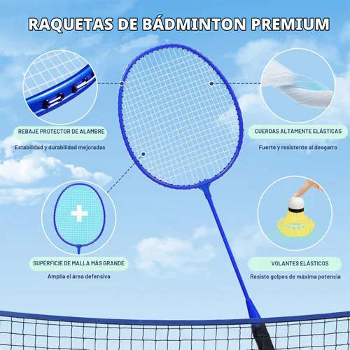Vista 5 de BAGAIL Badminton Net, Height Adjustable (Up to 5.1')