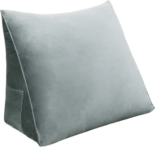 Vista 8 de Almohada de Cuña para Cabecero de Dormitorio, Almohada de Lectura para Dormitorio con Soporte para la Espalda para Sentarse en la Cama, Cojín Lumbar