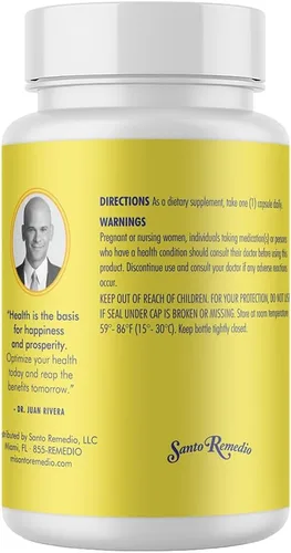 Vista 8 de Santo Remedio Maca, ayuda a mantener niveles de energía saludables, suplemento dietético, 750 mg por porción, vegetariano, sin sabores artificiales