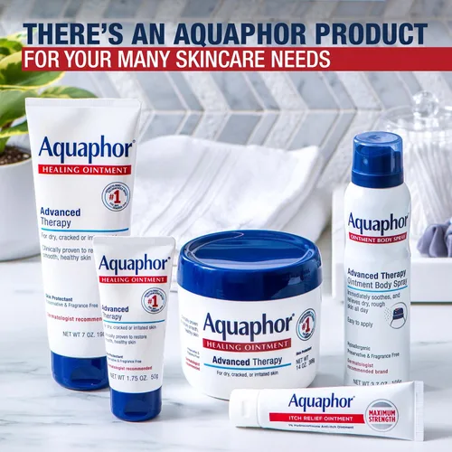 Vista 13 de Aquaphor Ungüento curativo – Protector de tamaño de viaje para piel agrietada – Manos secas, talones, codos, labios, 1.75 onzas (paquete de 24) – El
