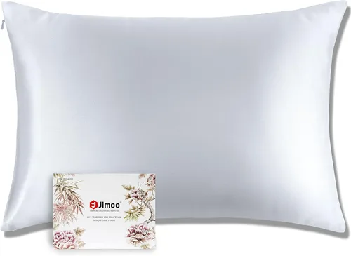 Vista 6 de J JIMOO Funda de almohada de seda para el pelo y la piel, 19 Momme, 600 hilos, 100 % seda de morera