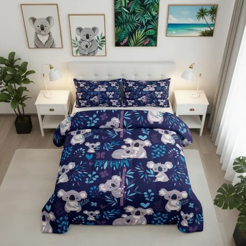 Vista 38 de Manfei Juego de edredón de calavera de azúcar para niños, juego de ropa de cama con temática de calaveras de Halloween, ropa de cama de estilo Azul