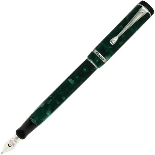 Vista 29 de Conklin Duragraph Pluma estilográfica Abalone Nights - Punta mediana, elegante instrumento de escritura con exquisito acabado de abulón