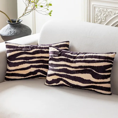 Vista 15 de CARRIE HOME Almohadas de Cuello de Microcuentas con Estampado de Leopardo Cilíndricas Tipo Puff Suaves - Almohada Pequeña de Rollo para Brazo