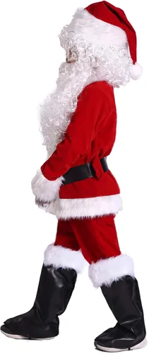 Vista 3 de Disfraz completo de Papá Noel para niños, 10
