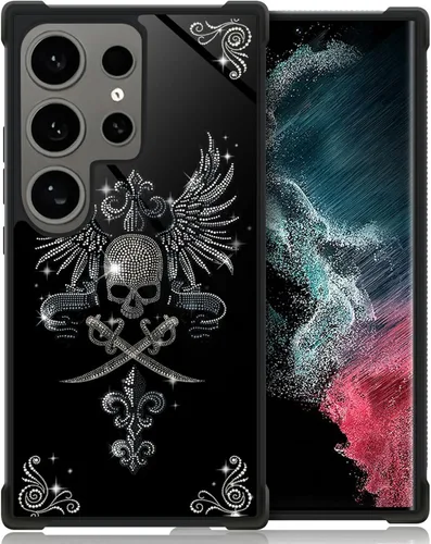 Vista 37 de ZHEGAILIAN Funda compatible con Samsung Galaxy S21, funda de vidrio orgánico para niñas, mujeres y hombres, diseño de cuatro esquinas, antiarañazos