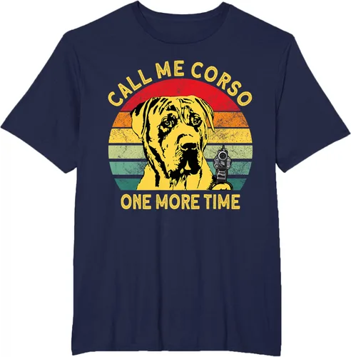 Vista 16 de Canary Dog Dad Call Me Corso Once More Perro Presa Canario Camiseta, Negro