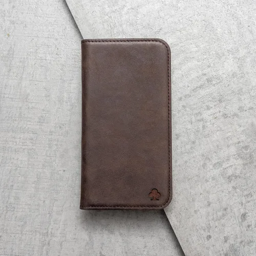 Vista 8 de Porter Riley - Funda de cuero para Samsung Galaxy S20. Funda de cuero genuino premium con soporte, cartera/cubierta (marrón chocolate)