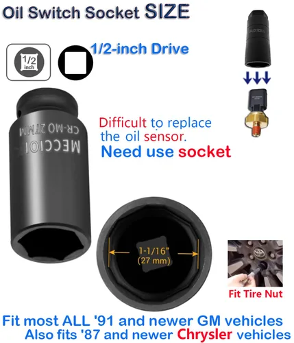 Vista 3 de 5149062AA Sensor de presión de aceite para Dodge, Jeep, Chrysler, Ram, Cherokee, Unidad de envío de aceite, Interruptor emisor del sensor de presión