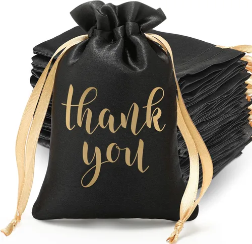 Vista 12 de Sieral 50 bolsas de regalo de satén con cordón para joyas, bolsas para dulces para el día del padre, boda, baby shower, despedida de soltera, fiesta