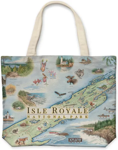 Vista 28 de Xplorer Maps Bolsa de lona con asas, bolsa de compras de comestibles de tela, bolsa reutilizable y ecológica, 100% algodón, lavable