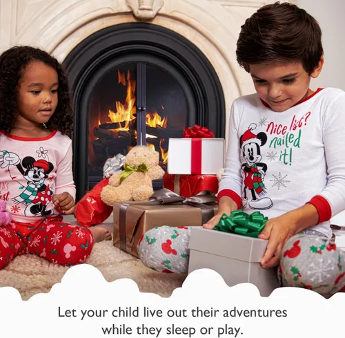 Vista 2 de Disney Kids' Mickey Minnie Mouse 2-Piece Snug-fit Cotton Pajama Set