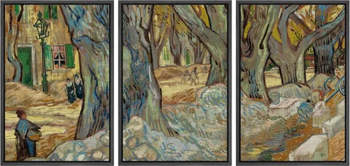 Vista 71 de wall26 Lienzo enmarcado para pared, juego de arte con flores de almendra de Vincent Van Gogh, naturaleza, ilustraciones de área silvestre, bellas