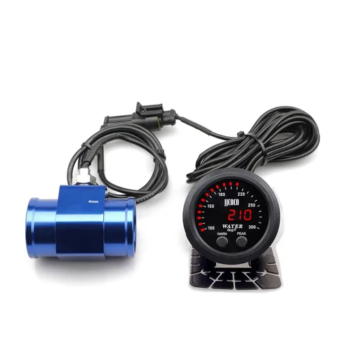 Vista 33 de Universal 52mm Medidor de Temperatura de Agua 0-300F (-17~187C) Electrónico LED Digital Azul DC12V para Automóvil con Adaptador de Sensor