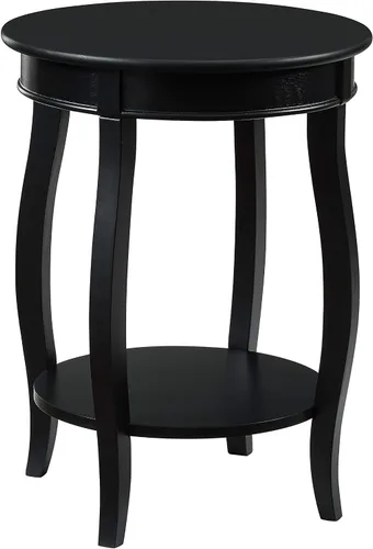 Vista 18 de Powell Mesa redonda para muebles con estante, color negro