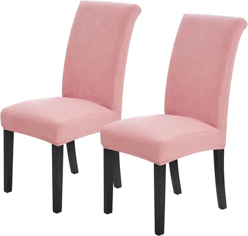 Vista 54 de Joccun - Juego de 2 fundas para sillas de comedor, fundas elásticas para sillas de comedor, fundas de asiento para sillas de comedor, funda de Negro