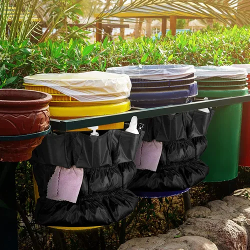 Vista 4 de Frienda Bolsa de limpieza para contenedores de basura, organizador de almacenamiento de basura, organizador de almacenamiento, se adapta a latas