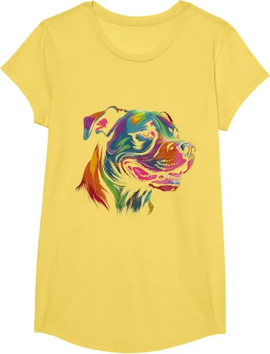 Vista 56 de Pit Bull Mom Dog Lover Colorido Artistic Pitbull Owner - Camiseta para mujer, Negro