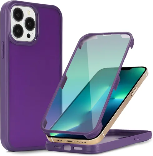 Vista 7 de Funda para iPhone 12 mini con protector de pantalla, color negro