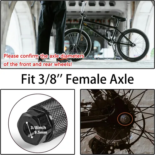 Vista 4 de Clavijas BMX, 2 unidades de aleación de aluminio para pedales de BMX, accesorios BMX