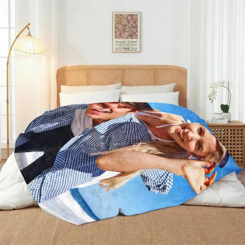 Vista 6 de ShineSand envía al día siguiente, cobija personalizada con texto de foto - impresa en EE. UU., cobijas con fotos personalizadas, regalos de Navidad