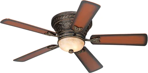 Vista 9 de Ventilador de techo interior de 52 "ancestría bronce Hugger de 5 aspas