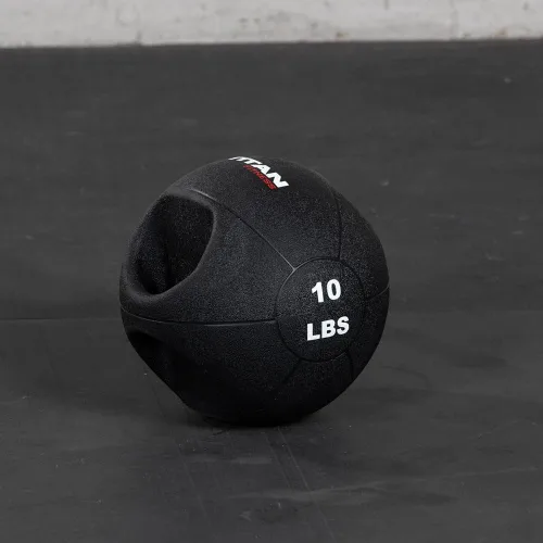 Vista 2 de Titan Fitness Bola medicinal de doble agarre