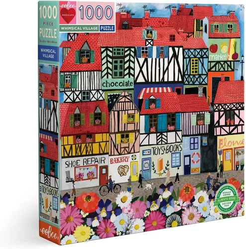 Vista 8 de eeBoo Rompecabezas de 1000 piezas, rompecabezas de boticario antiguo para adultos, cuadrado de 23 x 23 pulgadas, fabricado con tablero reciclado