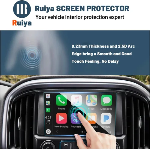 Vista 2 de Ruiya Protector de pantalla para Chevy Colorado/(2015 ~ 2022) GMC Canyon (2015 ~ 2020) GMC Yukon y Chevy Suburban/Tahoe de 8 pulgadas, vidrio