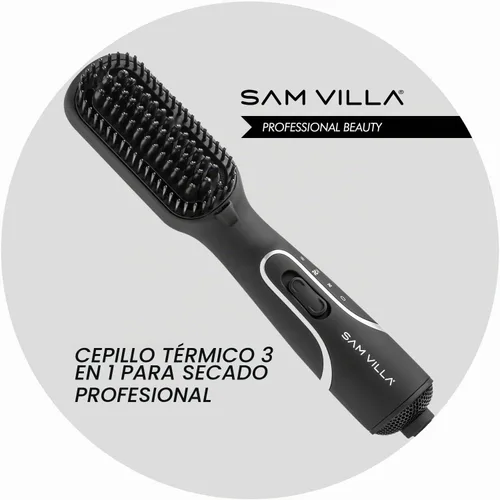 Vista 2 de Sam Villa Pro Results 3 en 1 Cepillo secador alisador y cepillo de soplado