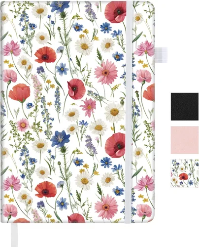 Vista 11 de Thboxes Cuaderno de 80 hojas, cuaderno ejecutivo de tapa dura de 5.7 x 8.3 pulgadas, para estudiantes, trabajadores, mujeres y hombres, bloc de Negro