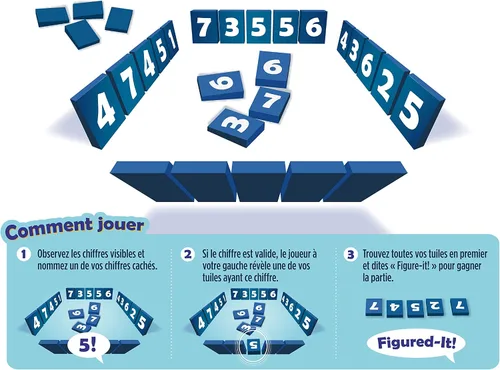 Vista 3 de FoxMind Games: Figure It, Code Cracking Logic Deduction Juego para familiares y amigos de Alex Randolph, fácil de aprender, rápido de jugar, juego