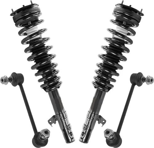 Vista 32 de Detroit Axle - Kit de 4 piezas RWD Puntales Delanteros Barras Estabilizadoras para Ford F-150 2021 2022 2023 2024, 2 Puntales con Resorte Helicoidal
