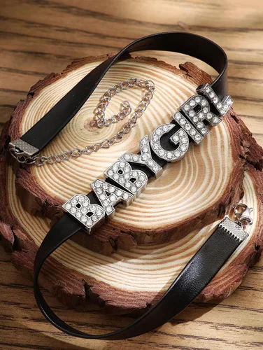 Vista 4 de Sacina Gargantilla gótica punk con pinchos, gargantilla de piel sintética, regalo de joyería de Navidad de Halloween para mujeres y hombres