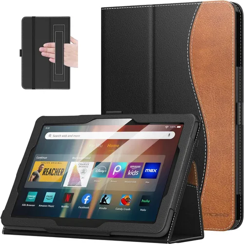 Vista 27 de MoKo - Funda compatible con la tablet Kindle Fire HD 8 y 8 Plus (10ª generación, versión de 2020), funda de soporte plegable y diseño delgado